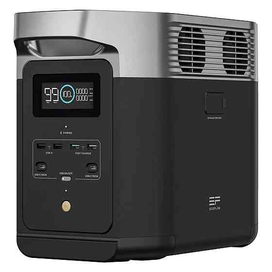 Портативна зарядна станція EcoFlow Delta 2 1024 Вт·год, інвертор, 1800 Вт, LiFePO4 акумулятор, живлення для дому, кемпінгу, офісу Миколаїв