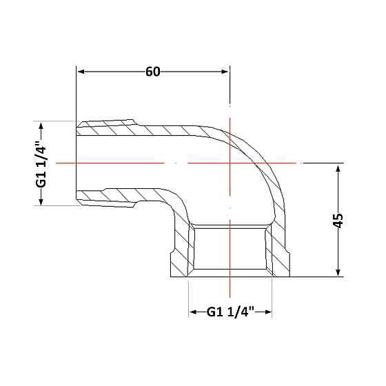 Кут чавунний 1/4 НР Київ