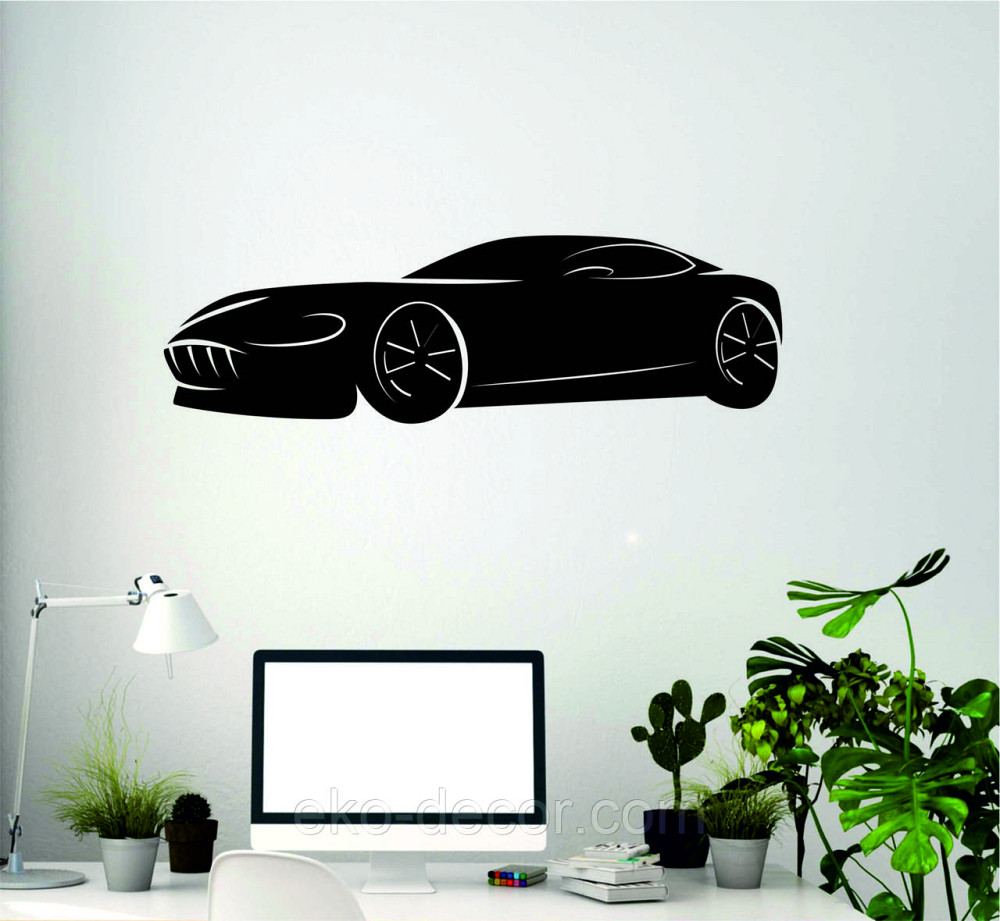 Декоративне настінне Панно «Автомобіль» Декор на стіну 110*33 см, Чорний Київ - фото 10