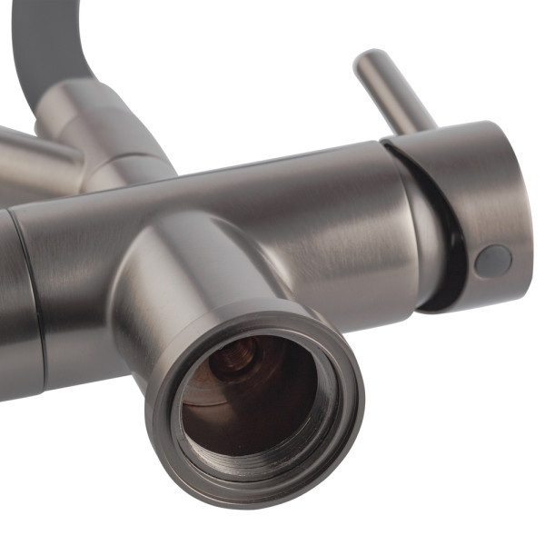 Кухонний змішувач KB-72006-07 з виходом для питної води колір графіт гнучкий вилив з підставкою (KR3382) Чернівці - фото 5