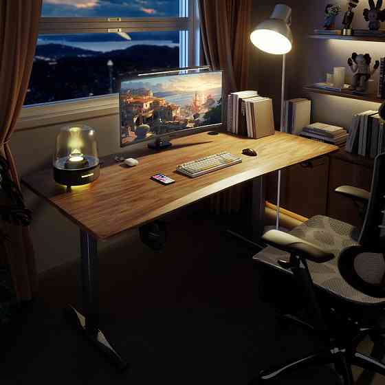 Геймерський стіл 1stPlayer Moto-GT 1460 ( чорний з коричневим ) Харьков