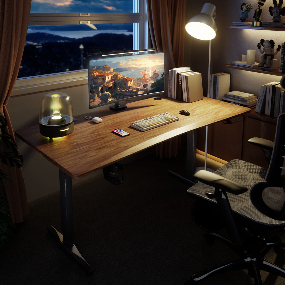 Геймерський стіл 1stPlayer Moto-GT 1460 ( чорний з коричневим ) Харків - фото 6