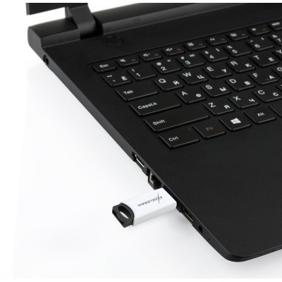 USB флеш накопитель eXceleram 64GB H2 Series White/Black USB 2.0 (EXU2H2W64) Винница - изображение 5