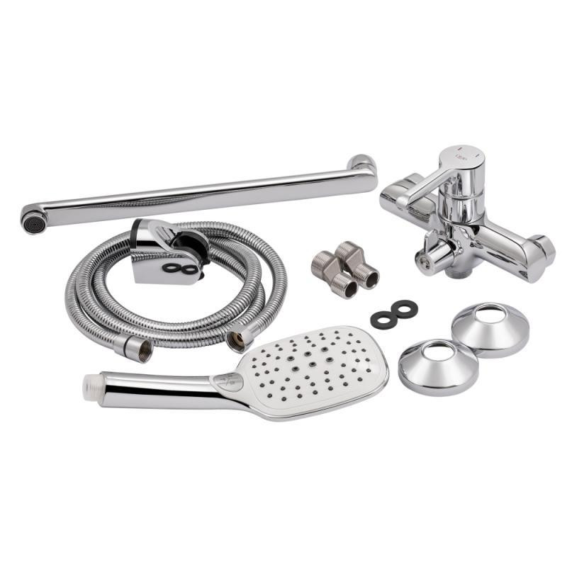 Смеситель для ванны с поворотным изливом, c душевым гарнитуром Qtap Grand QTGRACRM005 Chrome Харьков - изображение 8