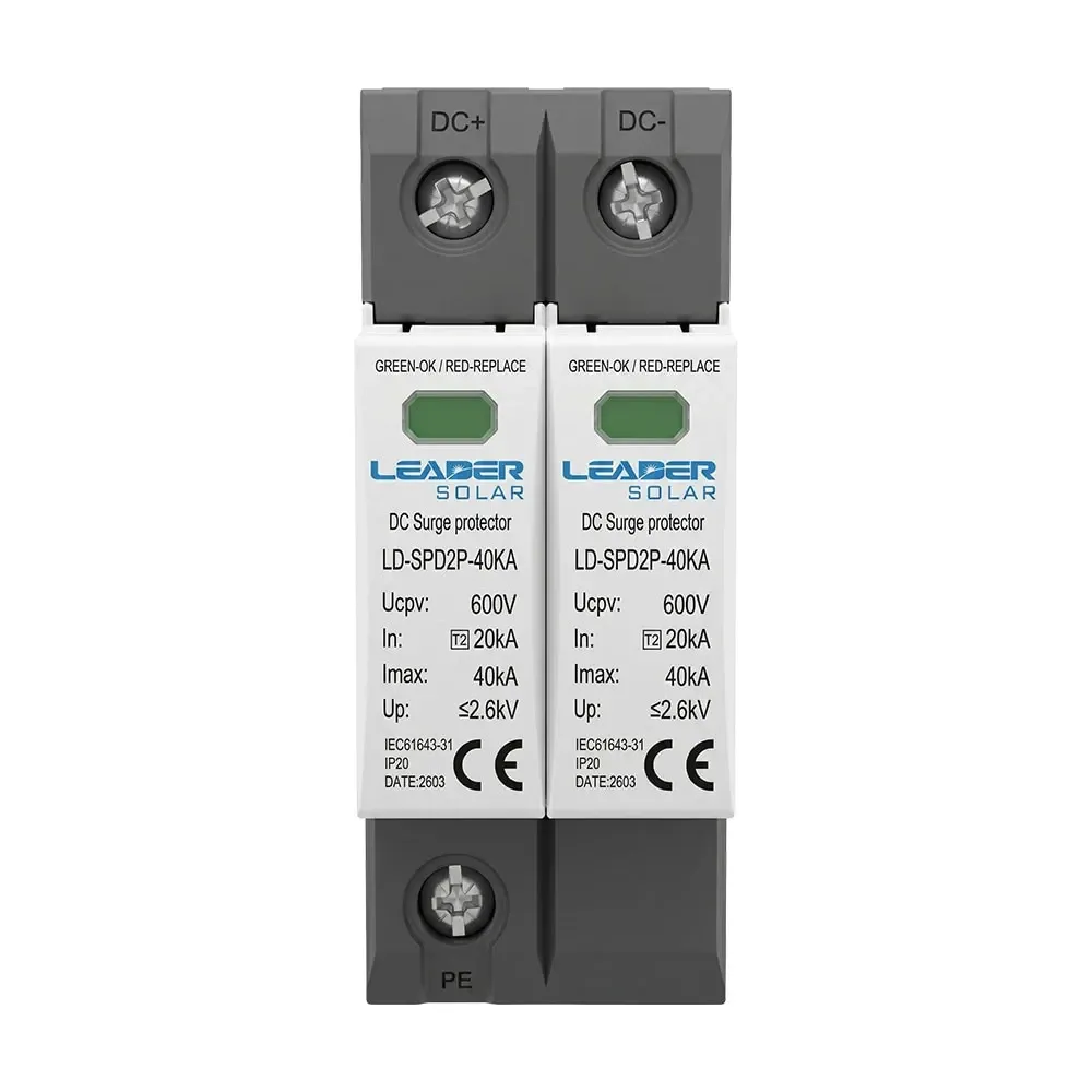 Обмежувач напруги Leader LD-SPD2P-40KA-600V DC під DIN-рейку (42-00269) Киев - изображение 5