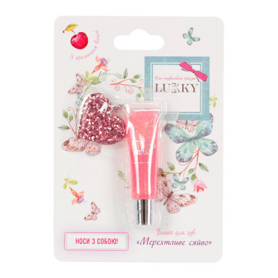 Дитяча косметика Lukky Блиск для губ Мерехтливе світло Ніжно-рожевий з блискітками (T18883) Вінниця - фото 2