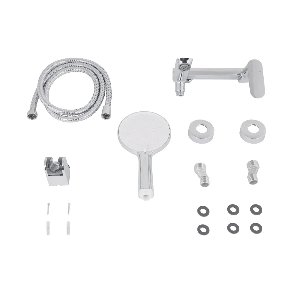 Змішувач для ванни Qtap Evia з поворотним виливом і душовим гарнітуром QTEVI260CRM47578 Chrome Київ - фото 8