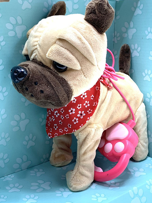Собачка інтерактивна Limo Toy на повідку ходить махає хвостиком Бежева (M 4879 I UA) Чернигов - изображение 8