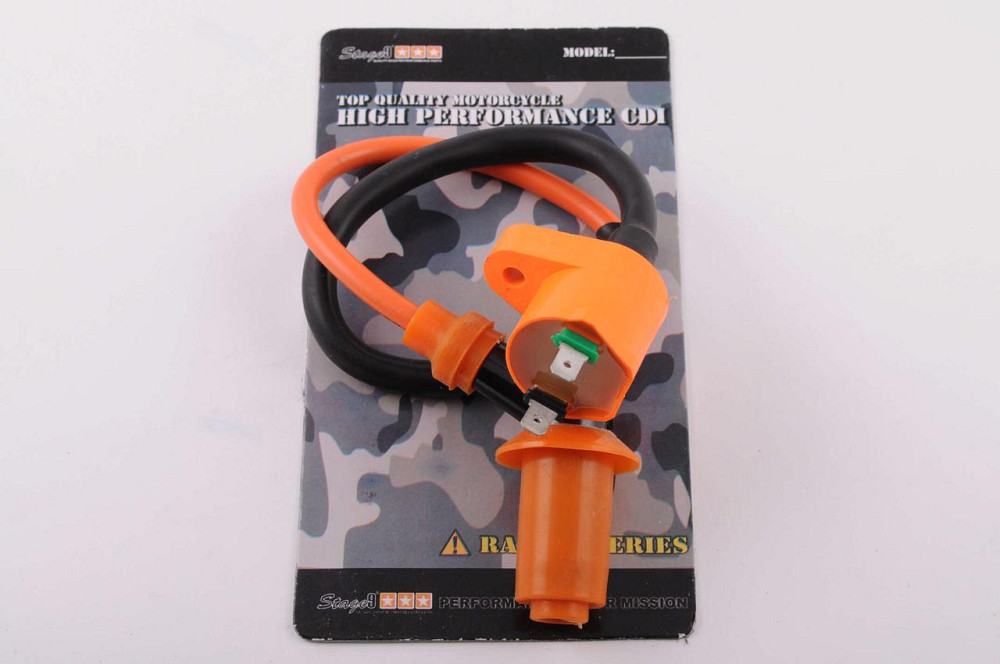 Котушка запалювання (тюнінг) 4T скутер китай 50-150, Хонда DIO (жовтогаряча + ананас) Мукачево - фото 1