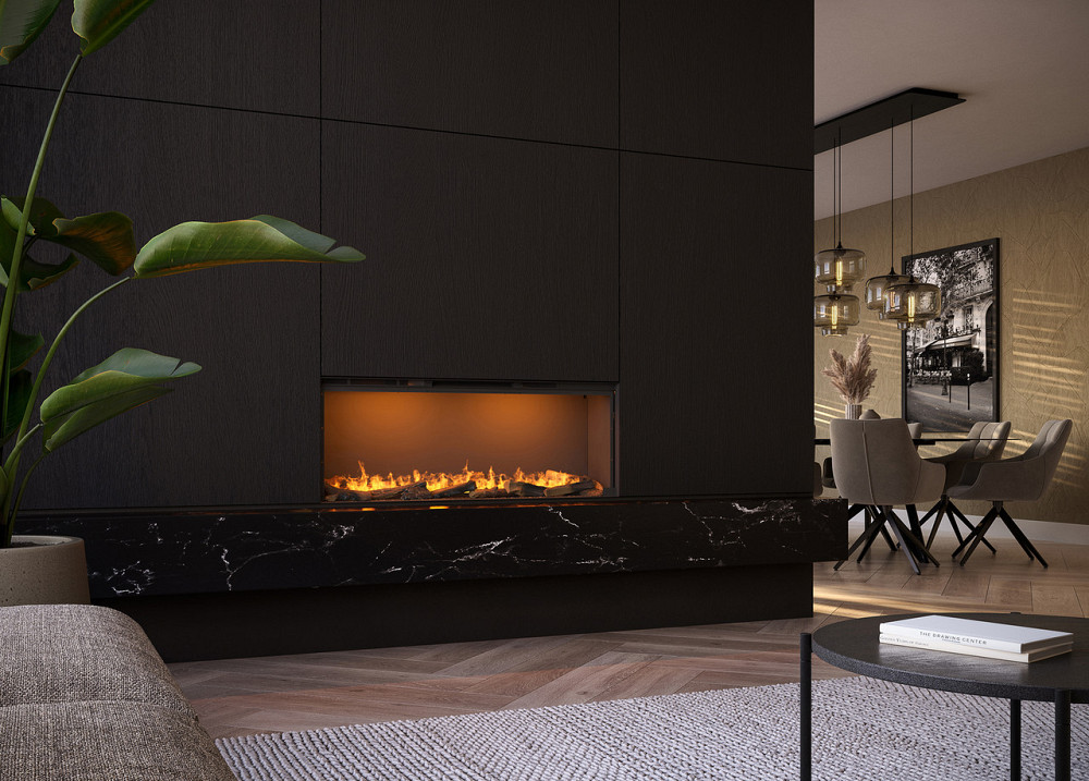 Электрокамин паровой Faber by Dimplex E-Slim Linear 1200-450 фронтальный с настоящим 3D эффектом пла Львов - изображение 10