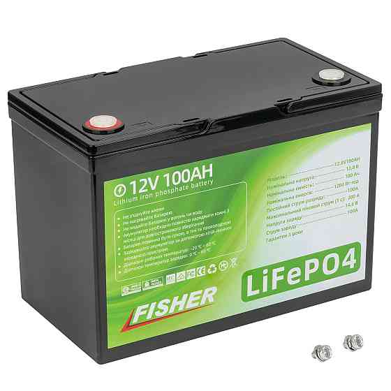Аккумулятор Литий-Ферумный 12V100Ah Fisher Lifepo4 Дніпро