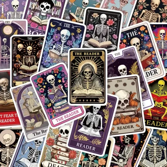 Набор стикеров «Таро Ридер» – 50 шт готических наклеек в стиле Tarot Киев