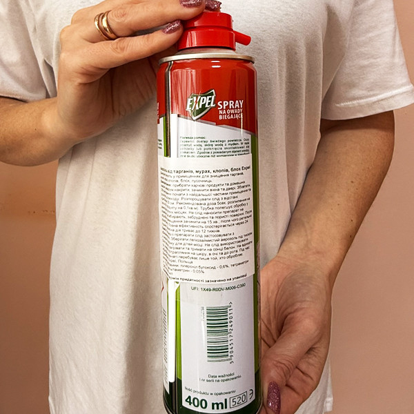 Аэрозоль от тараканов, муравьев, клопов, блох Expel, 400мл Днепр - изображение 3