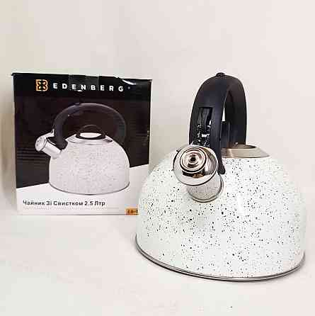Якісний металевий чайник Edenberg, Чайник для чайної церемонії зі свистком для газових плит QD-99 Івано-Франківськ