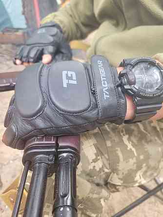 Рукавички тактичні шкіряні без пальців TACTIGEAR PS-8801 Patrol Black L Кам'янське