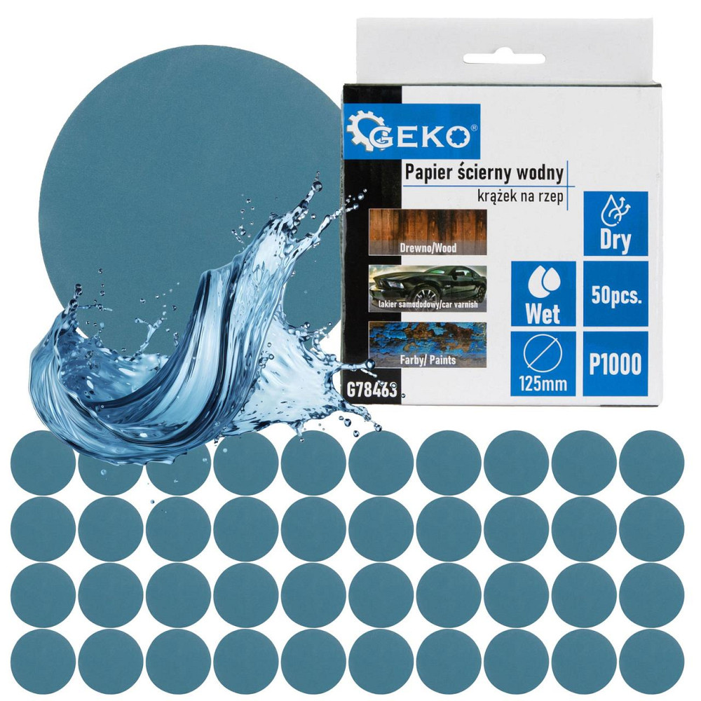Шліфувальні круги на липучку "GeKo" абразивні водостійкі Ø125мм P1000 Киев - изображение 1