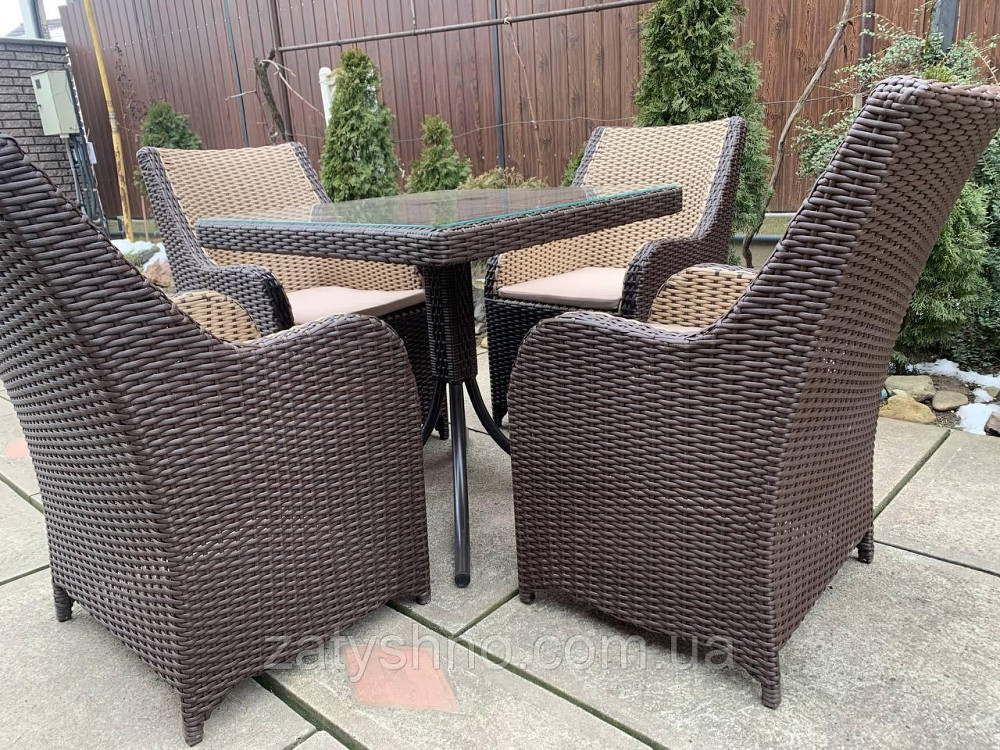 Мебель с ротангу, 4 кресла и стол плетеный Киев - изображение 9