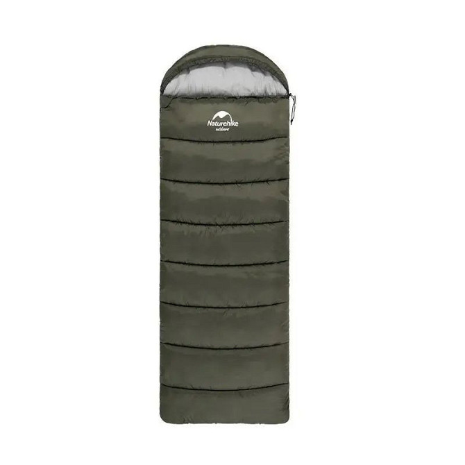 Спальник з капюшоном Naturehike U250S NH20MSD07, (0°C), лівий, темно-зелений Киев - изображение 1