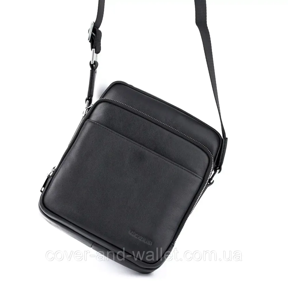 Стильная мужская кожаная сумка мессенджер Marco Coverna 7702-1A Киев - изображение 13