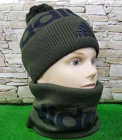 Комплект шапка+бафф  Adidas Originals Pom Pom Fleece Киев