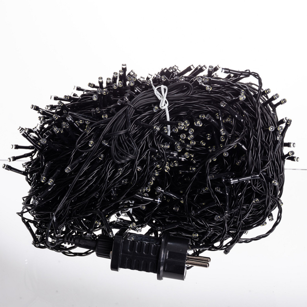 Гірлянда Різдвяна фея вулична 100 (м) 1000 LED чорний провід Жовтий CF1000L100MBY Київ - фото 5