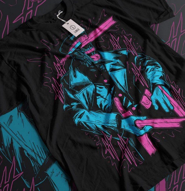 Футболка для мальчика аниме Человек-бензопила оверсайз (рост от 165 до 180 ) Черний AnimeJ0804m Днепр - изображение 1