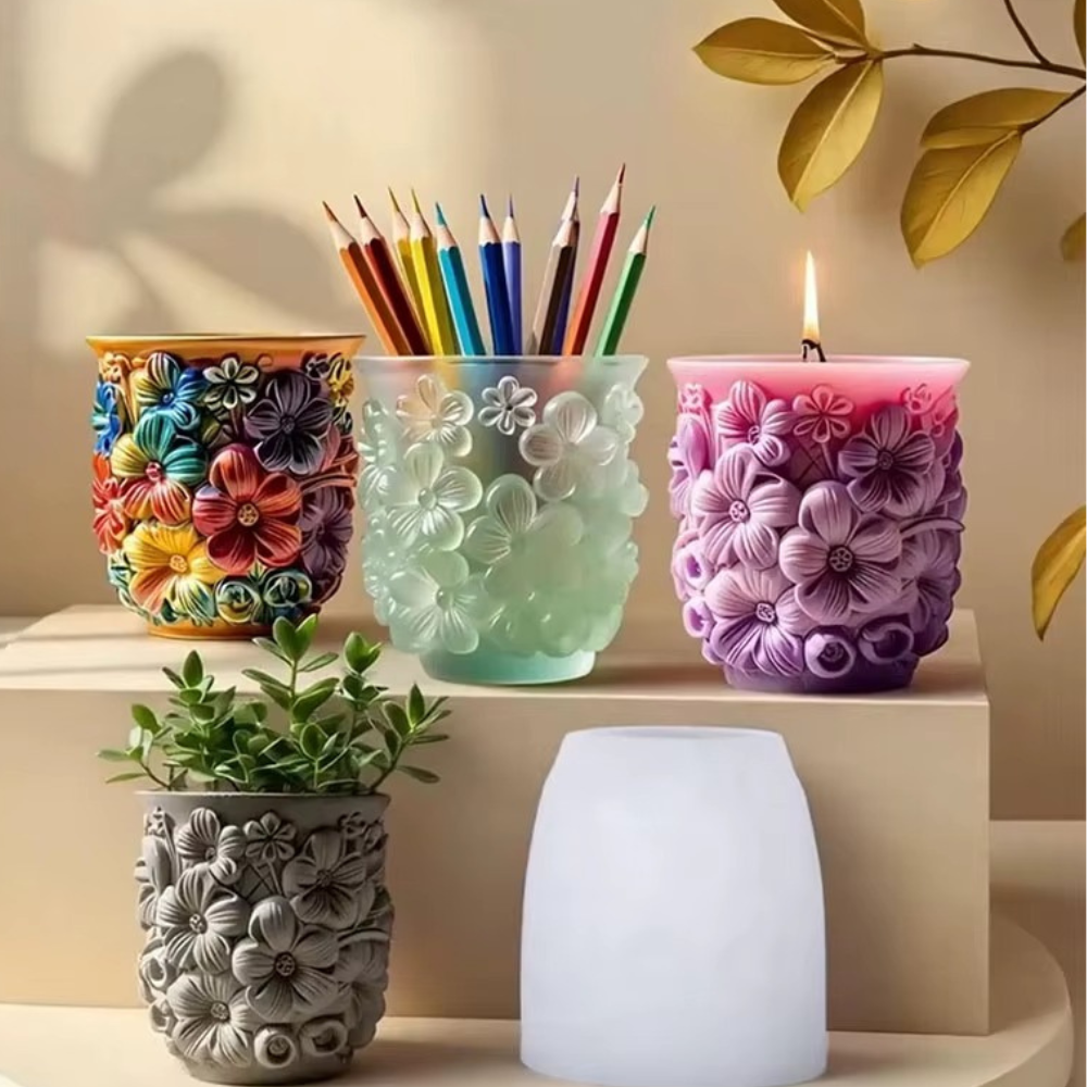 Силиконовая форма для изготовления свечи, молд для изотовления, подсвечников,свечей, горшков, стаканов для цветов 91 х 100 мм Каменец-Подольский - изображение 6