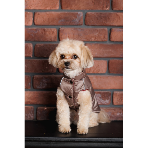 Жилет Pet Fashion Hardy для собак утепленный водонепроницаемый с отверстием для поводка бежевый размер XL Киев - изображение 9