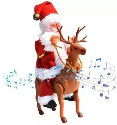 Игрушка Санта-Клаус верхом на олене /новогодняя игрушка Коломия - фото 3