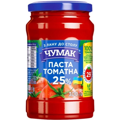 Соус Чумак Томатна паста 25% 300 г с/б (4823096007922) Вінниця - фото 1