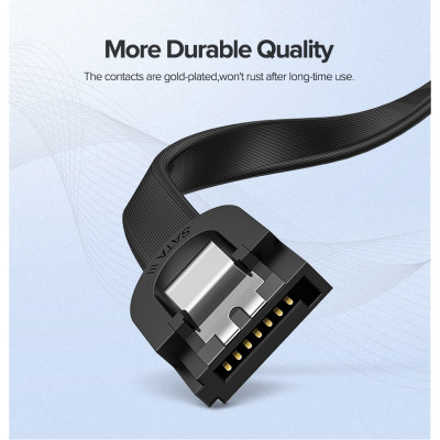 Кабель для передачі даних SATA 3 Data Cable 0.5m US217 Black Ugreen (30796) Вінниця - фото 7