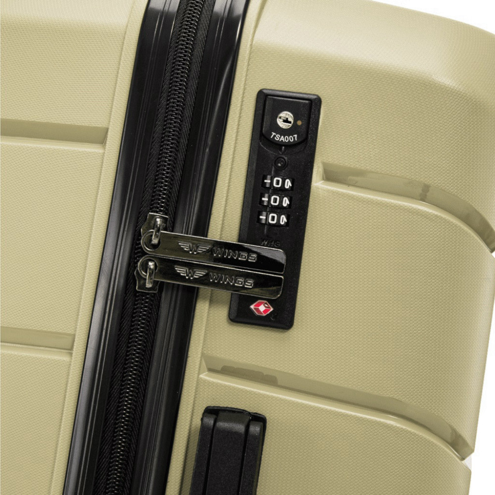 Валіза поліпропіленова WINGS PP06 велика 78 см шампань Київ - фото 5