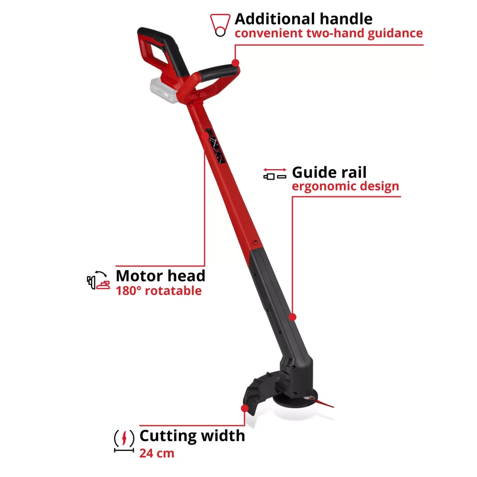 Аккумуляторный триммер Einhell GC-CT 18/2411 Li P-Solo : без АКБ и ЗУ (3411115) Киев - изображение 2