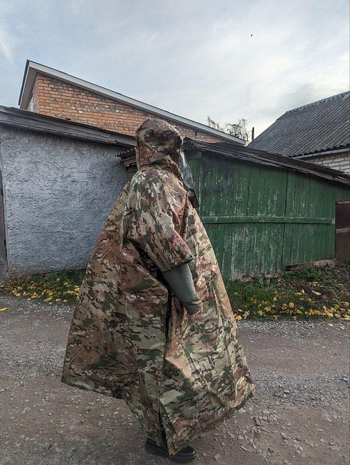 Антитепловізор накидка пончо захист від тепловізорів, плащ костюм від тепловізора дощовик пончо муль Днепр - изображение 7