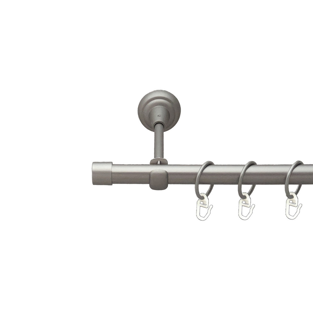 Карниз Orvit Заглушка металевий однорядний відкритий Сатин 19 мм 200 см (6306943) Львов - изображение 1