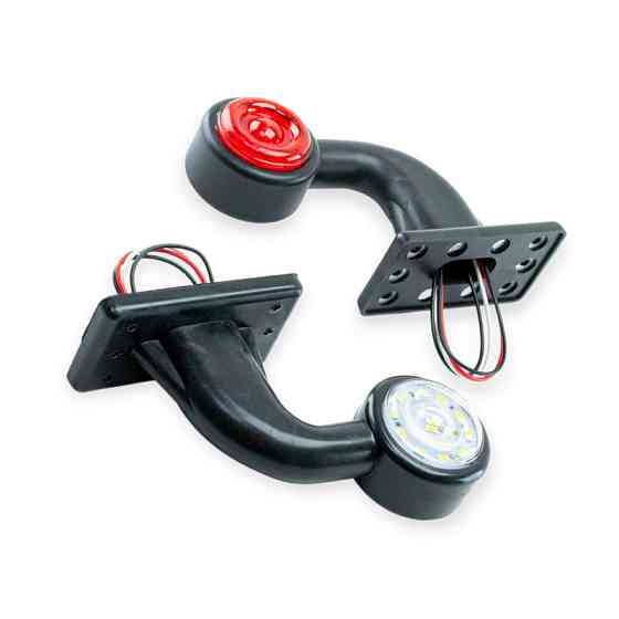 Фонарь (рог кривой) малый LED (к-кт 2 шт) (red-white) габаритный Мукачево