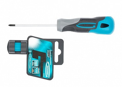 Отвертка PH0 x 75 мм, S2, трехкомпонентная рукоятка GROSS 12131 Полтава - фото 1