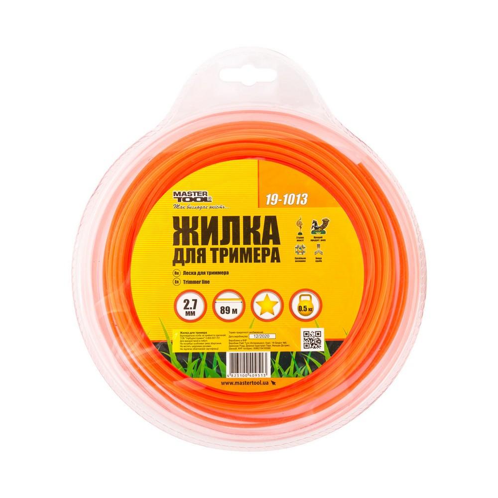 Жилка для тримера MASTERTOOL ЗІРКА 2,70 мм 89 м блістер 19-1013 Коломия - фото 2