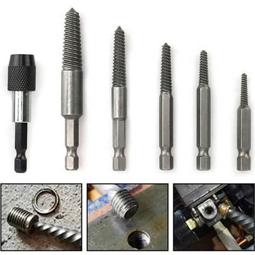 Набір екстракторів 5 шт з магнітним подовжувачем для вилучення обломків гвинтів та болтів, HSS Київ - фото 5