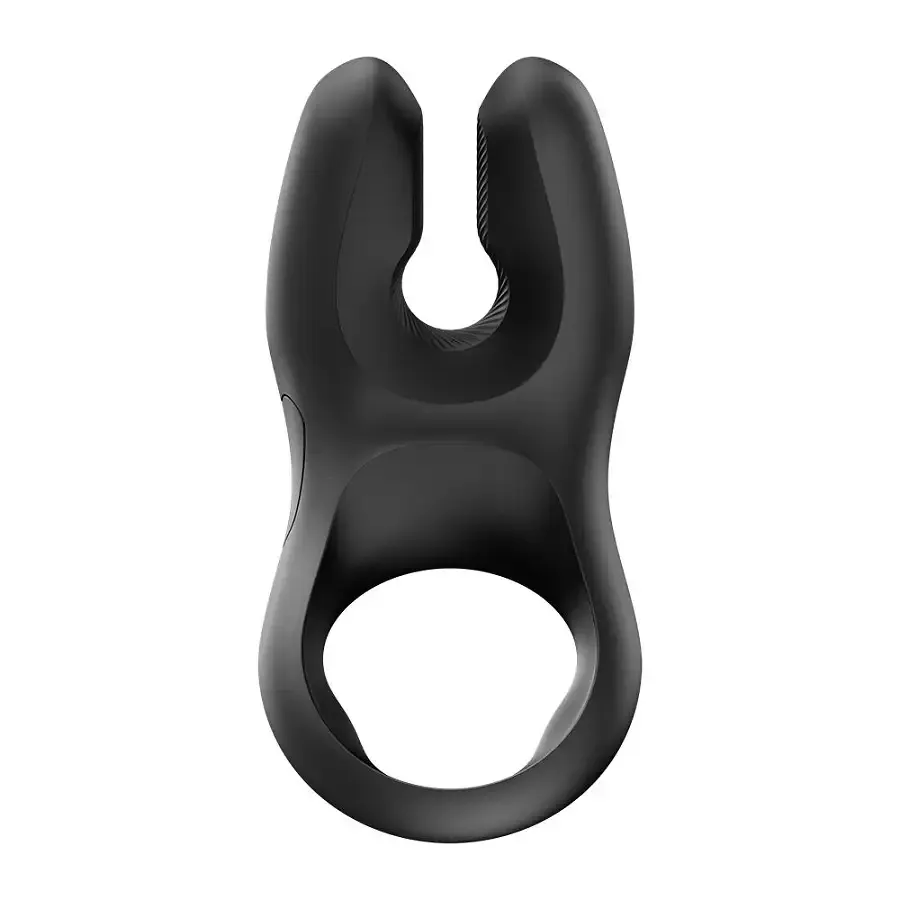 Эрекционное виброкольцо с двойной стимуляцией клитора Fun Factory NŌS PRO Black, 2 мотора Львов - изображение 4
