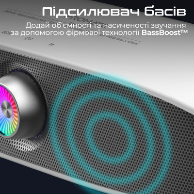 Акустична система Promate Delta-X 20W White (delta-x.white) Вінниця - фото 2