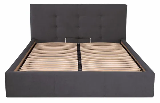 Кровать Двуспальная Manchester Comfort 160 х 190 см Мисти Dark Grey С подъемным механизмом и нишей для белья Темно-серый Киев