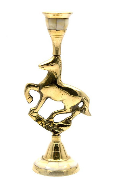 Подсвечник из бронзы Конь с перламутром Киев - изображение 1