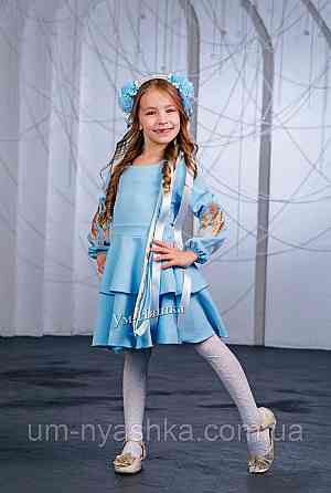 Дитяче плаття з вишивкою на рукавах Поділля-колоски Кривий Ріг