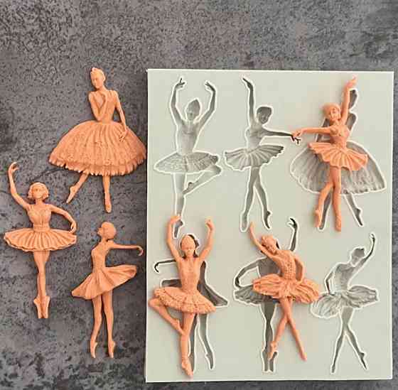 Силиконовый молд Балерина 145 на 180 мм серый Киев