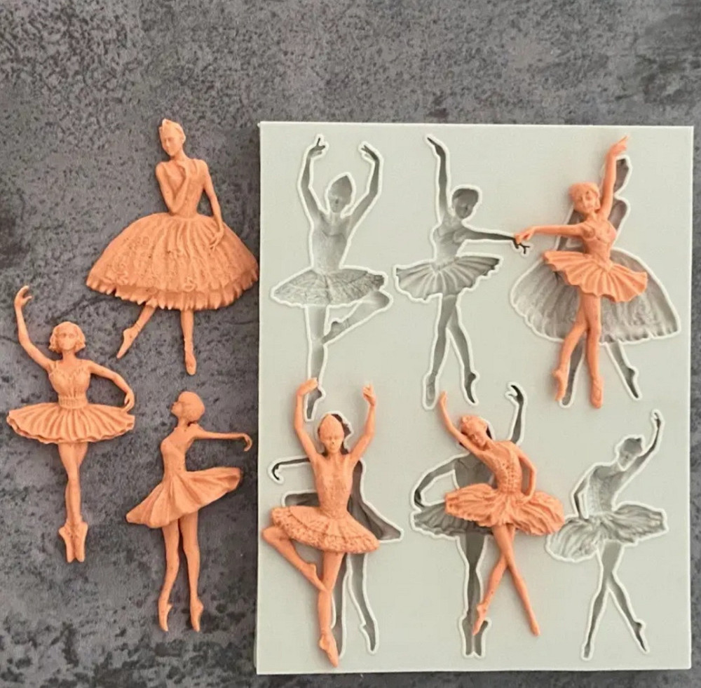 Силиконовый молд Балерина 145 на 180 мм серый Киев - изображение 3