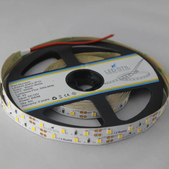 LED-STIL LED стрічка LED-STIL 3000K, 6 Вт/м, 2835, 60 діодів, IP33, 12V, 500 LM, тепле світло Коломия