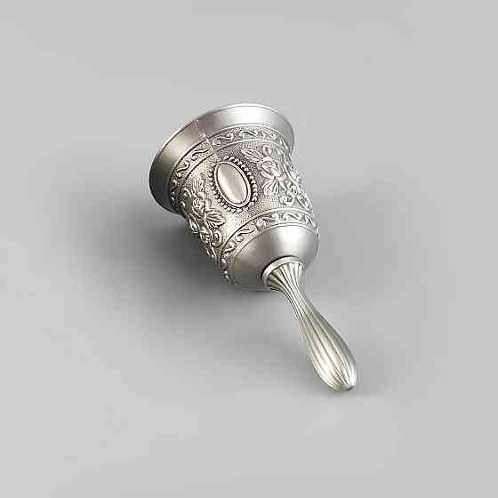 Ручной колокол из цинкового сплава RESTEQ 115х53 мм. Ручной колокольчик из цинка Киев