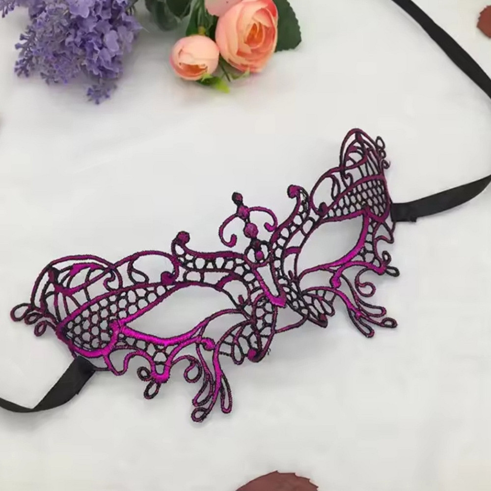 Ажурна маска на обличчя one size рожевий Київ - фото 1