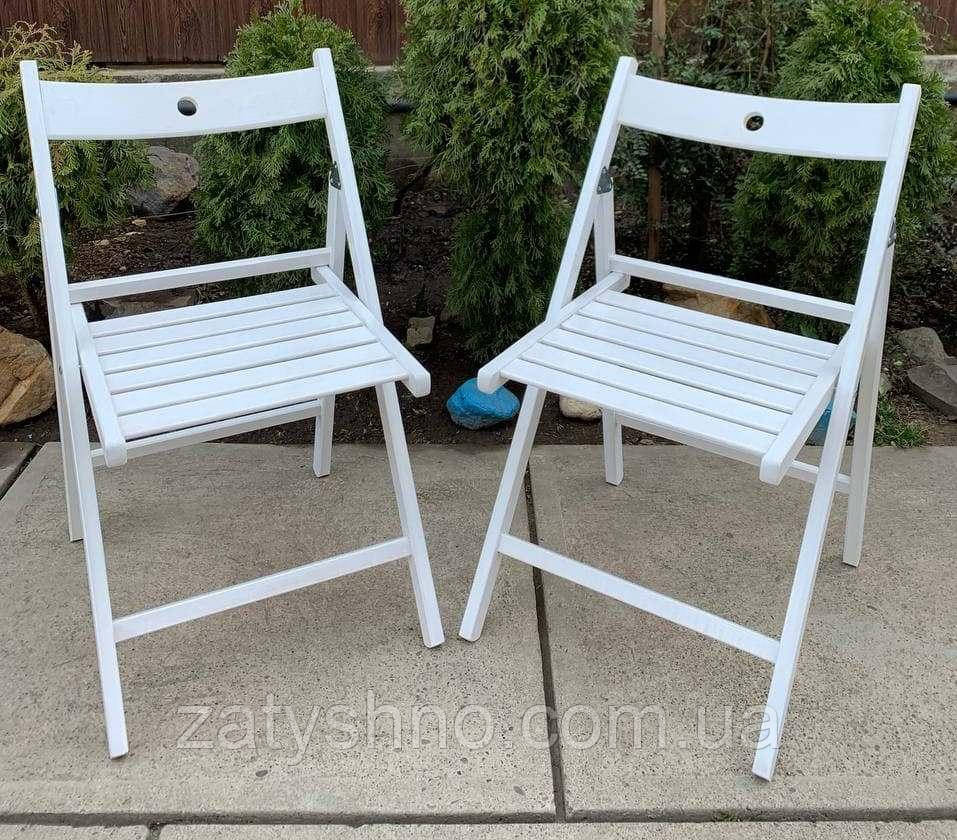 Стільці біле складане букове туристичне садове Київ - фото 8
